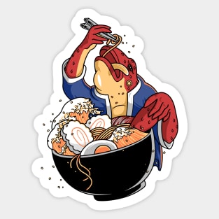 Ramen and frog Sticker